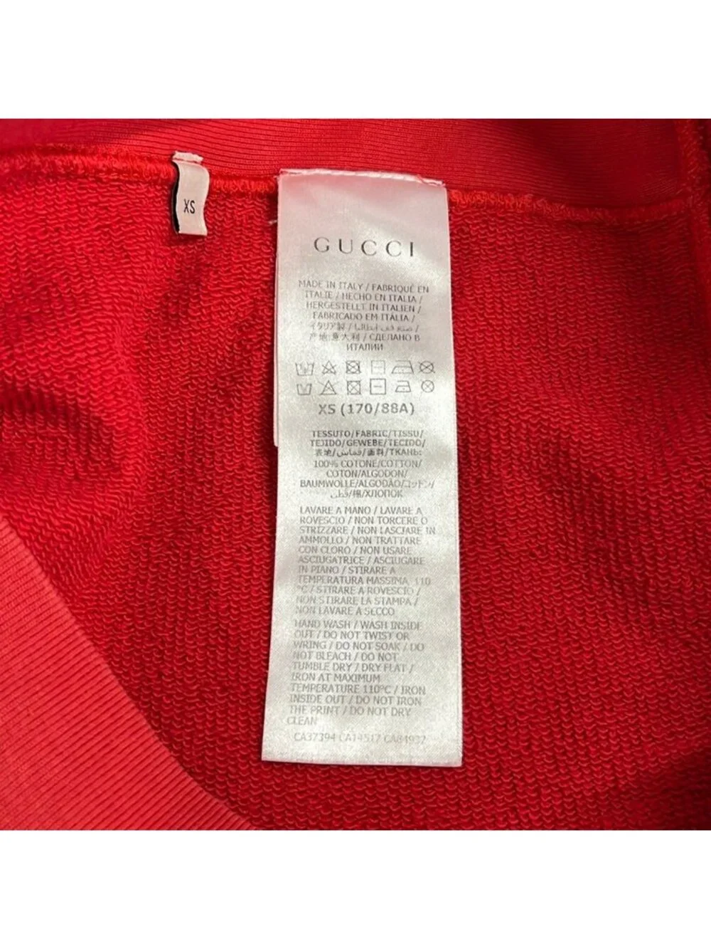 Gucci Hoodie Red Black XS